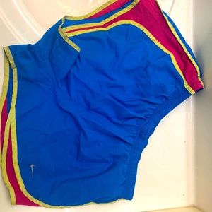Nike Shorts size Large blue, green, and pink
